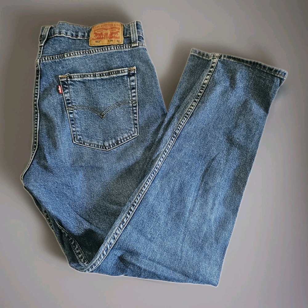 Levis 512 Slim Straight Flex Eco Stretch Men's Jeans 36X32 Medium Wash